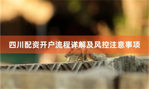 四川配资开户流程详解及风控注意事项
